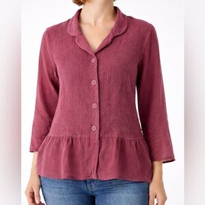 Earth Song USA Made Mauve Textured Lightweight Jacket Size 14